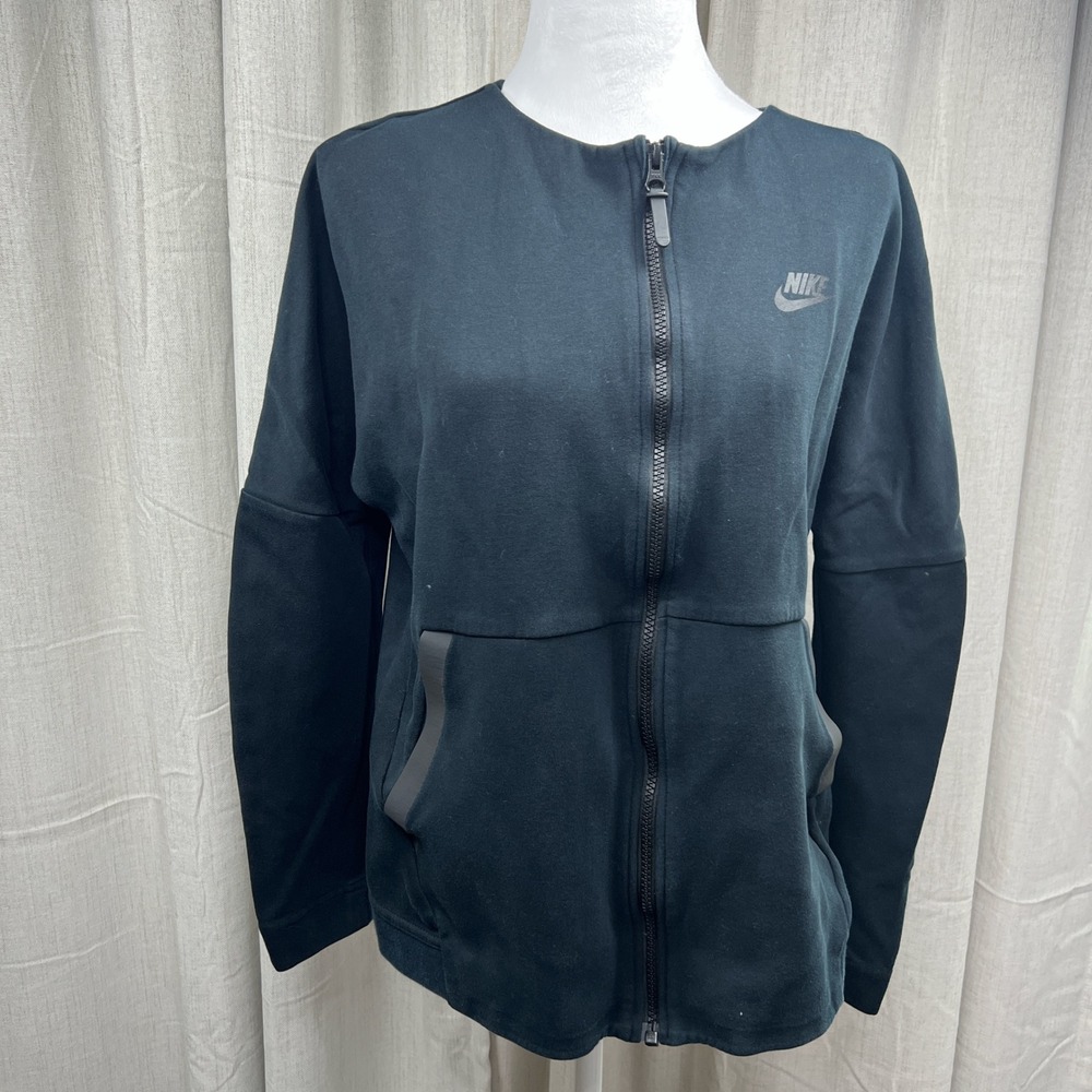 Nike Full Zip Jacket Women's Black Athletic Warm Up Athleisure‎